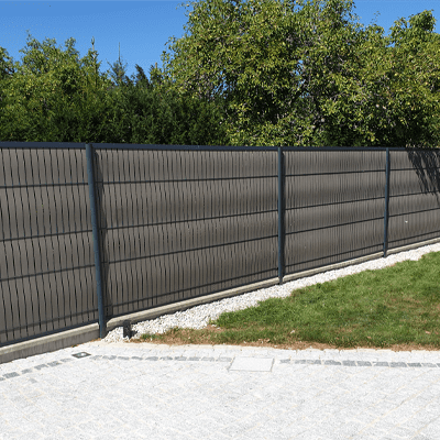 Kit occultant lame de clôture composite gris béton