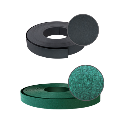 Rouleaux de lames PVC souples gris et vert