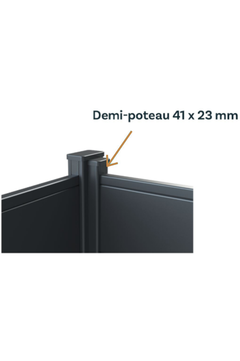 Angle de clôture pour brise vue aluminium