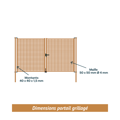 Dimensions portail grillagé