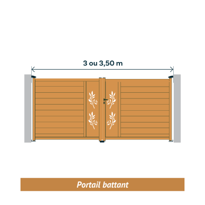 Portail battant Ornano dimensions