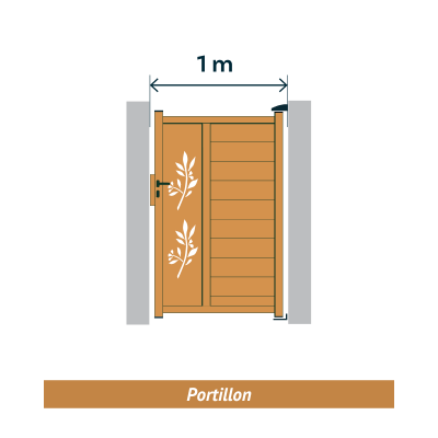 Portillon alu Ornano dimensions