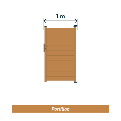 Portillon alu Quinconces dimensions