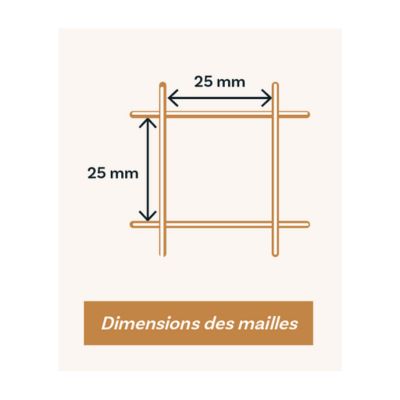 Grillage a volière H 101 cm Ø13 mm L 5 mètres