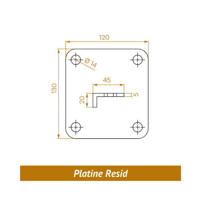 platine poteau resid