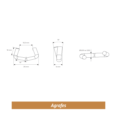 Agrafes pour poteau rond grillage souple