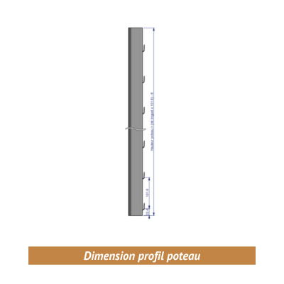 dimension profil poteau grillage soudé lourd à linguets