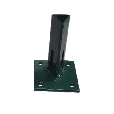 platine piquet grillage T verte